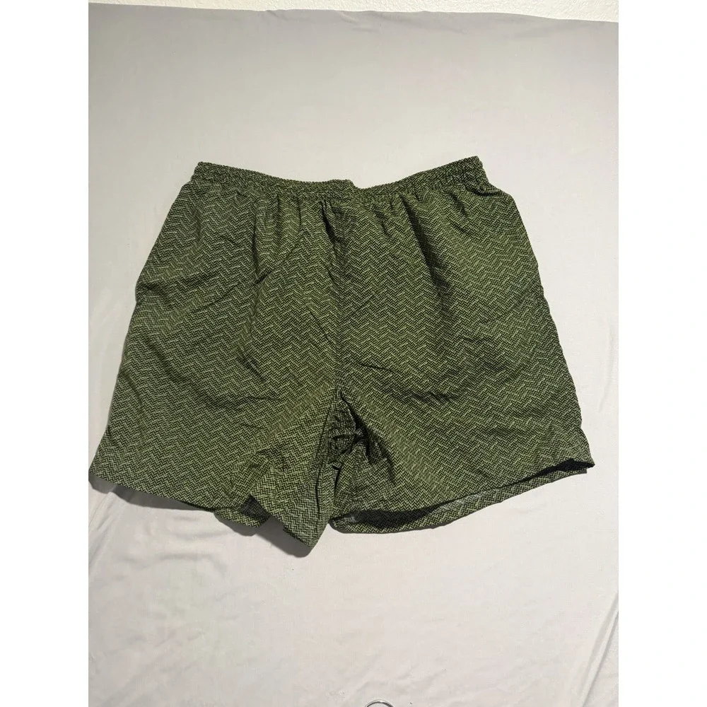 Prospirit green swim trunks shorts, lined, drawstring, men's large